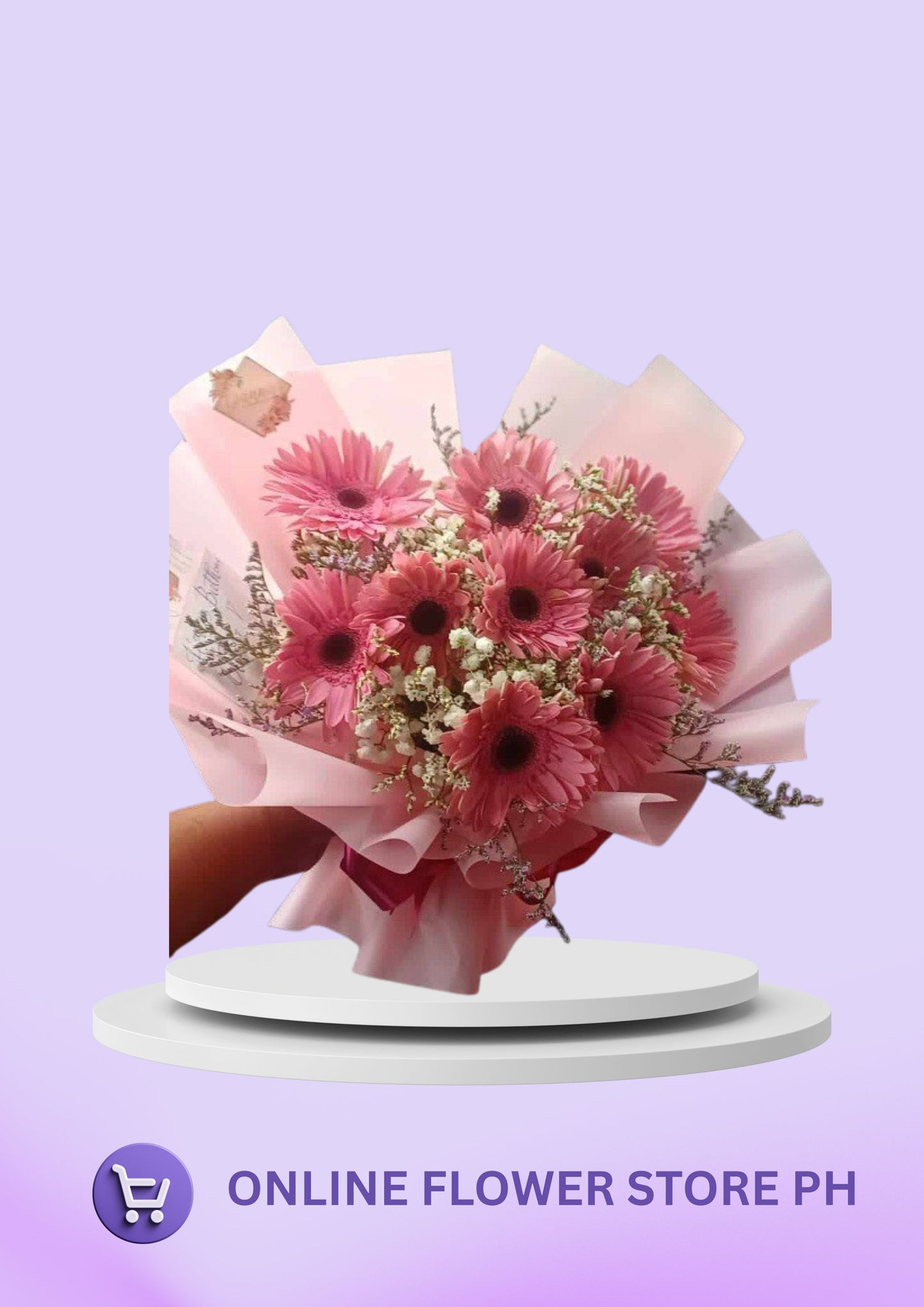 Z- 10 STEMS PINK GERBERAS BOUQUET