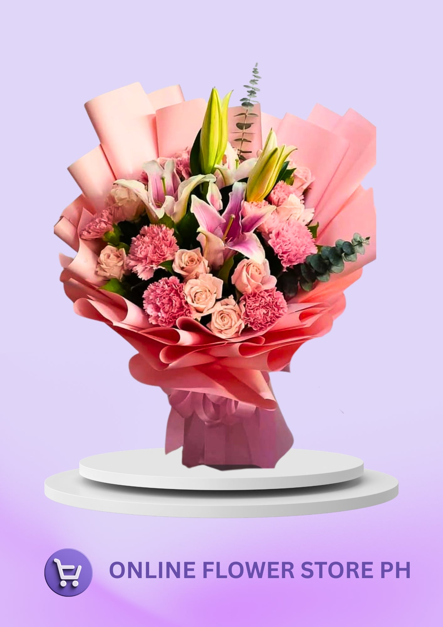 Blush Harmony – Mixed Flowers Bouquet
