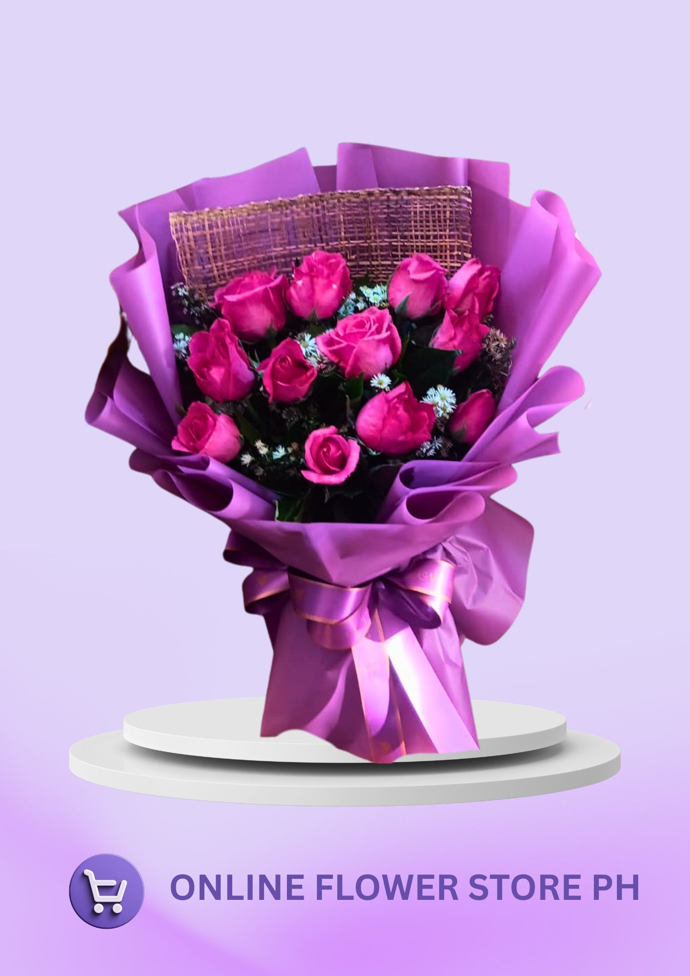 Fuchsia Dreams – 12 Stems Pink Roses