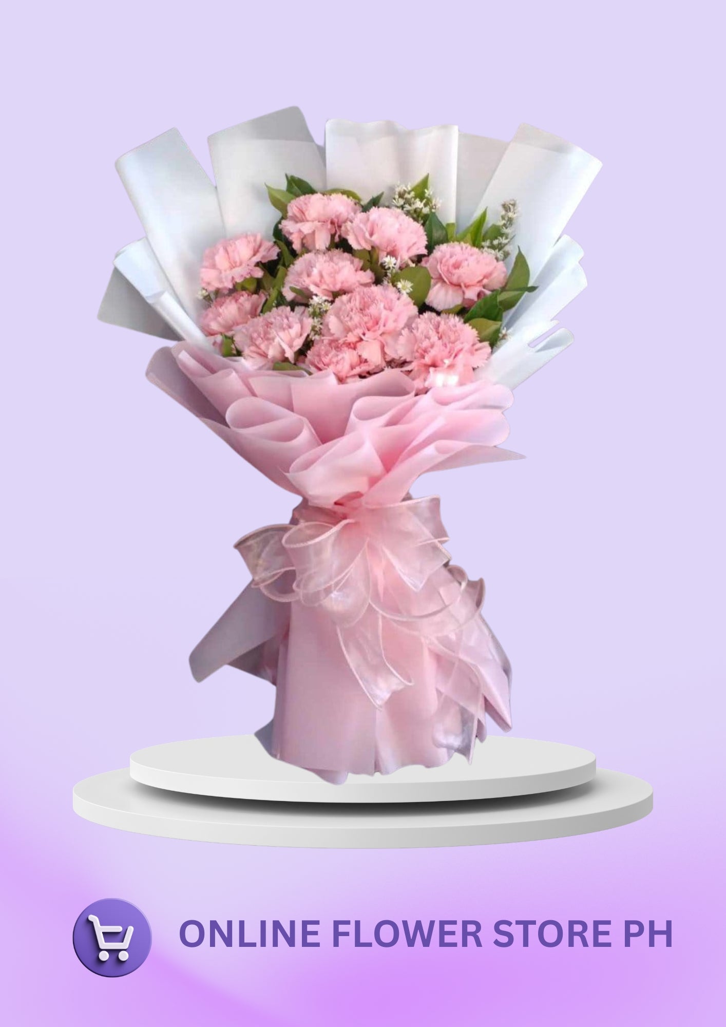 Sweet Whisper – 10 Stems Light Pink Carnations
