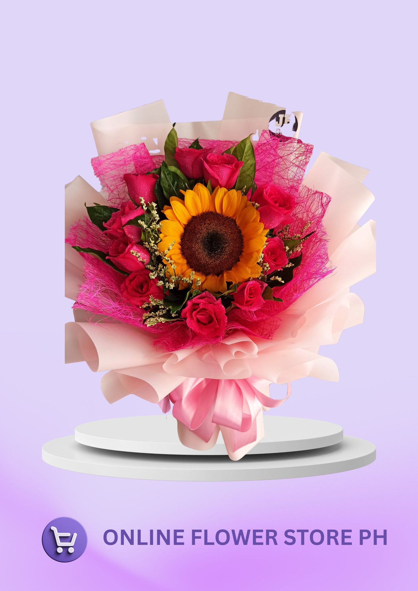 D- Sunshine & Fuchsia Romance Bouquet
