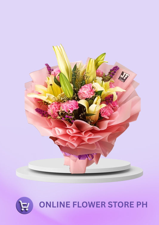 D- Carnation Charm with Stargazer Touch