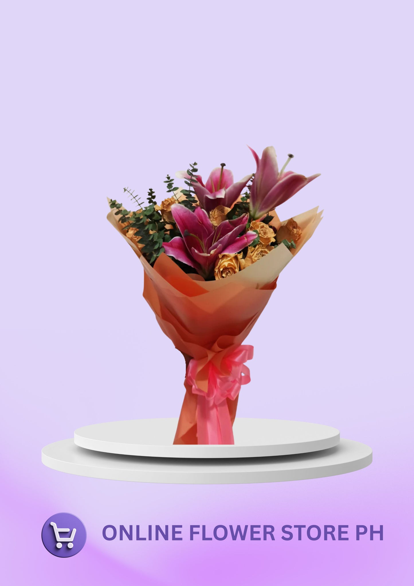 Stargazer bouquet - peachy starry