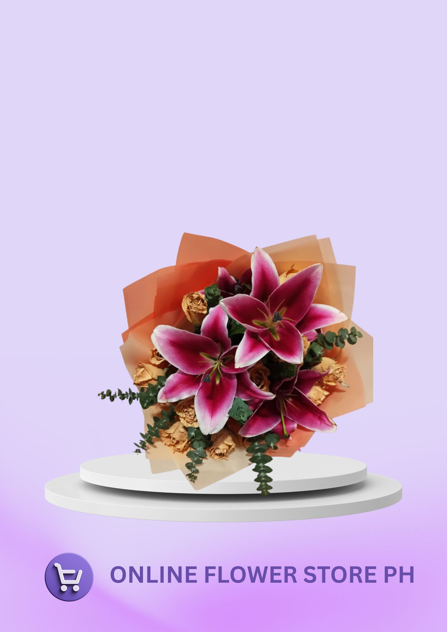 Stargazer bouquet - peachy starry