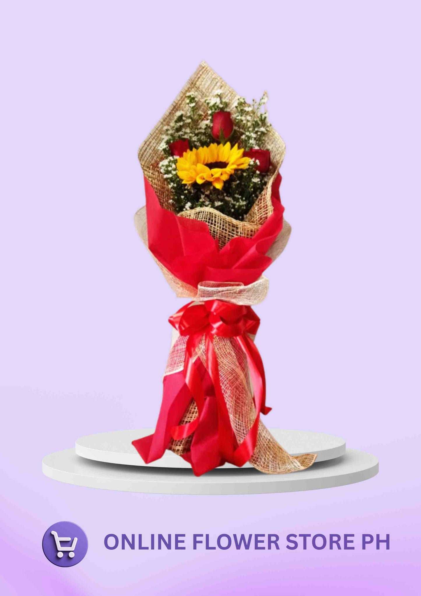 Sunflower – Red Center Charm Bouquet