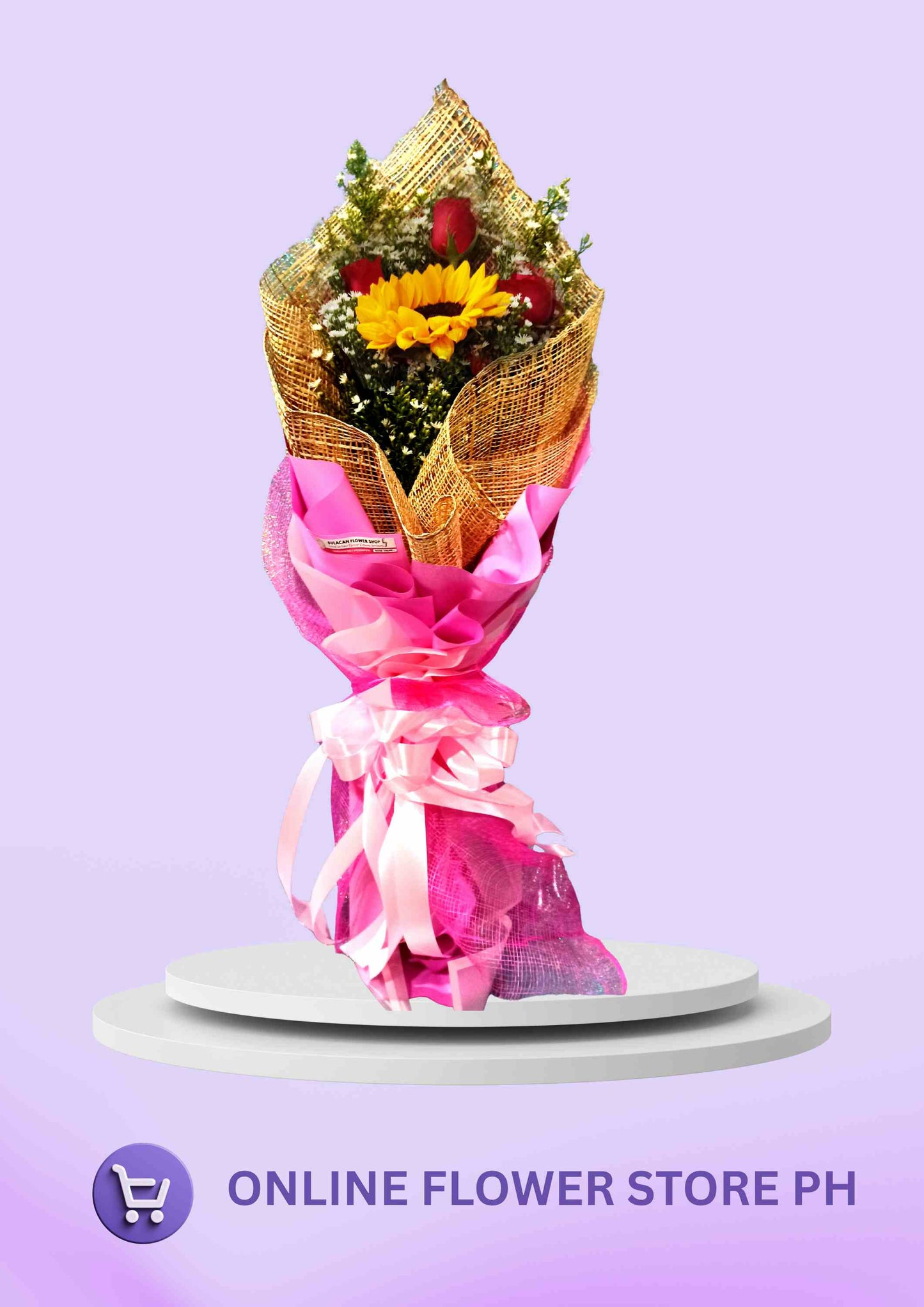 Sunflower – Pink Center Charm Bouquet