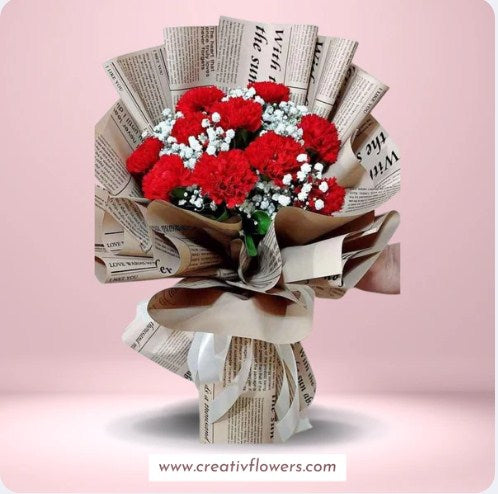 Carnation – Red Exotic Bouquet