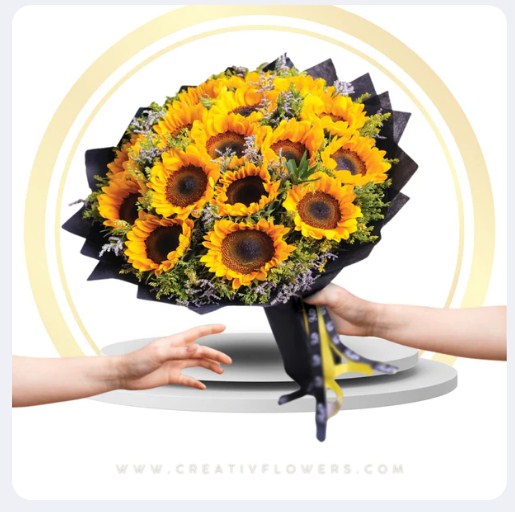 Huge Happiness – 20 Sunflowers Bouquet