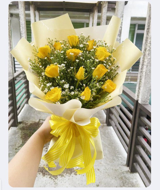 1 dozen- Yellow Spray Vibes