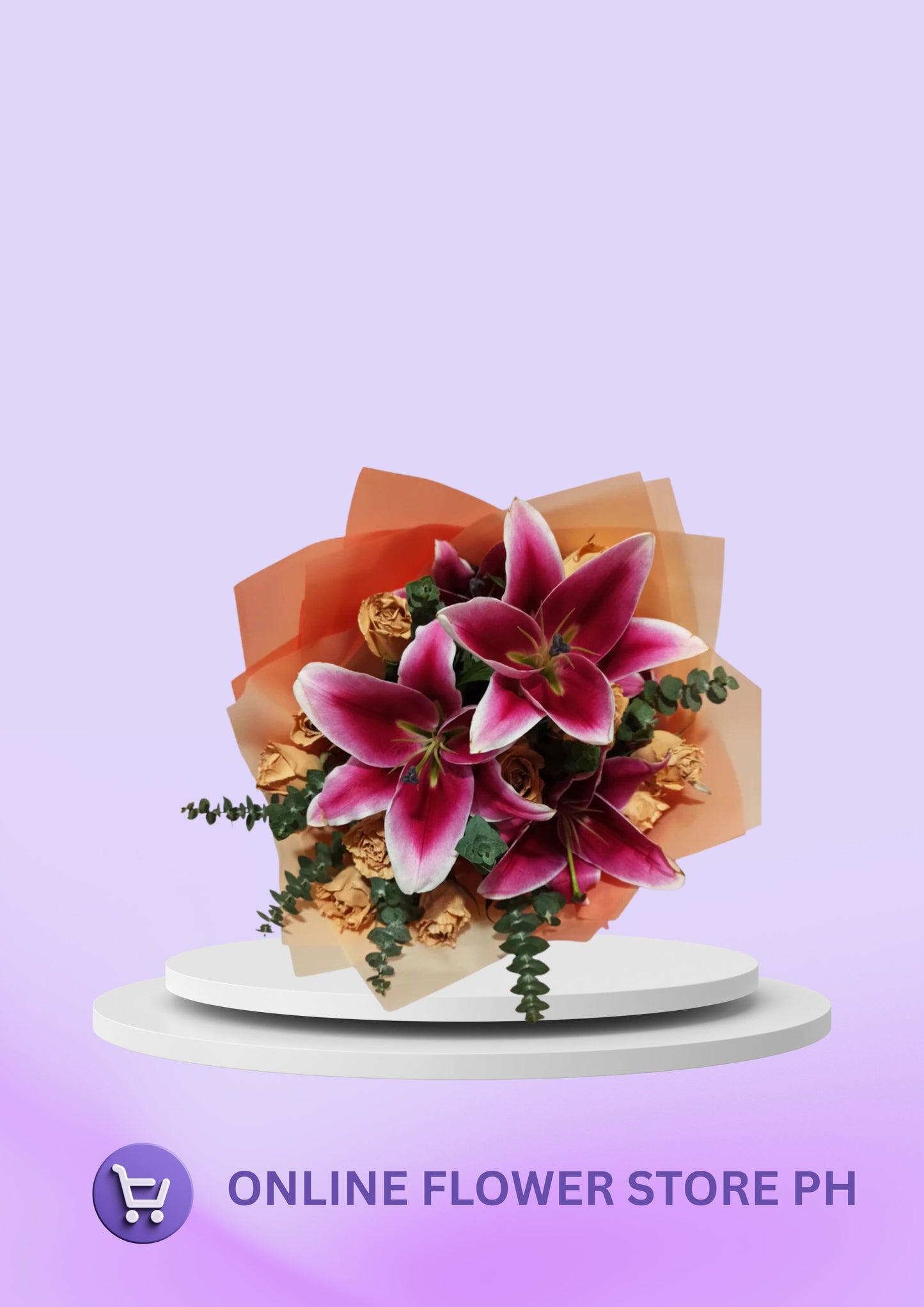 Stargazer bouquet - peachy starry