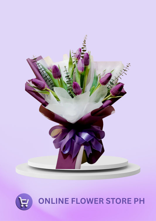 Tulips - 12Purple delight