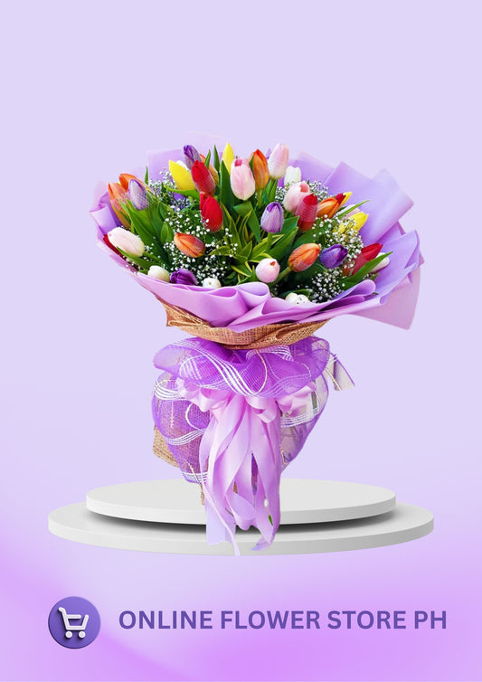 Tulips - 2 dozen Purple Chrole