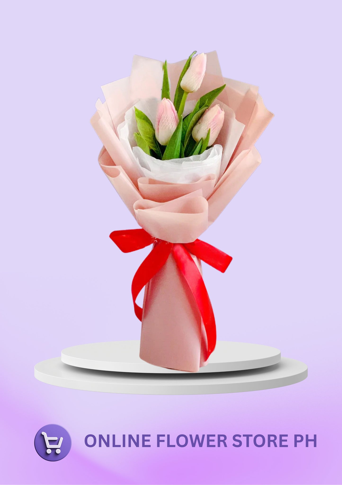 Tulips - 3 stems and clingy