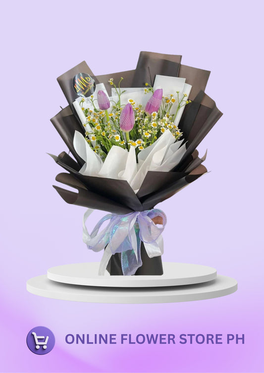 Tulips - 3 Purple embrace