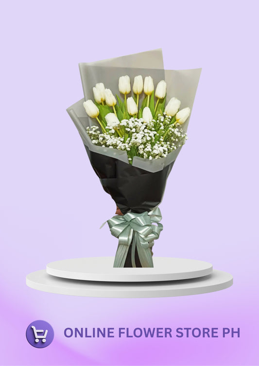 Tulips - 12White Tulips