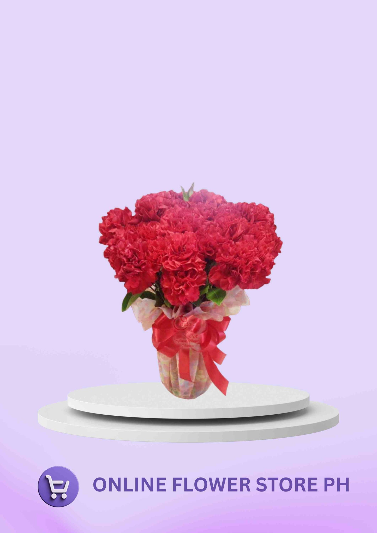 Vase – Red Carnation Elegance