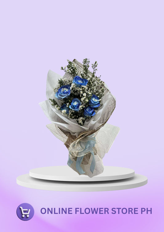 Blue Serenity - 6 stems Blue Spray bouquet