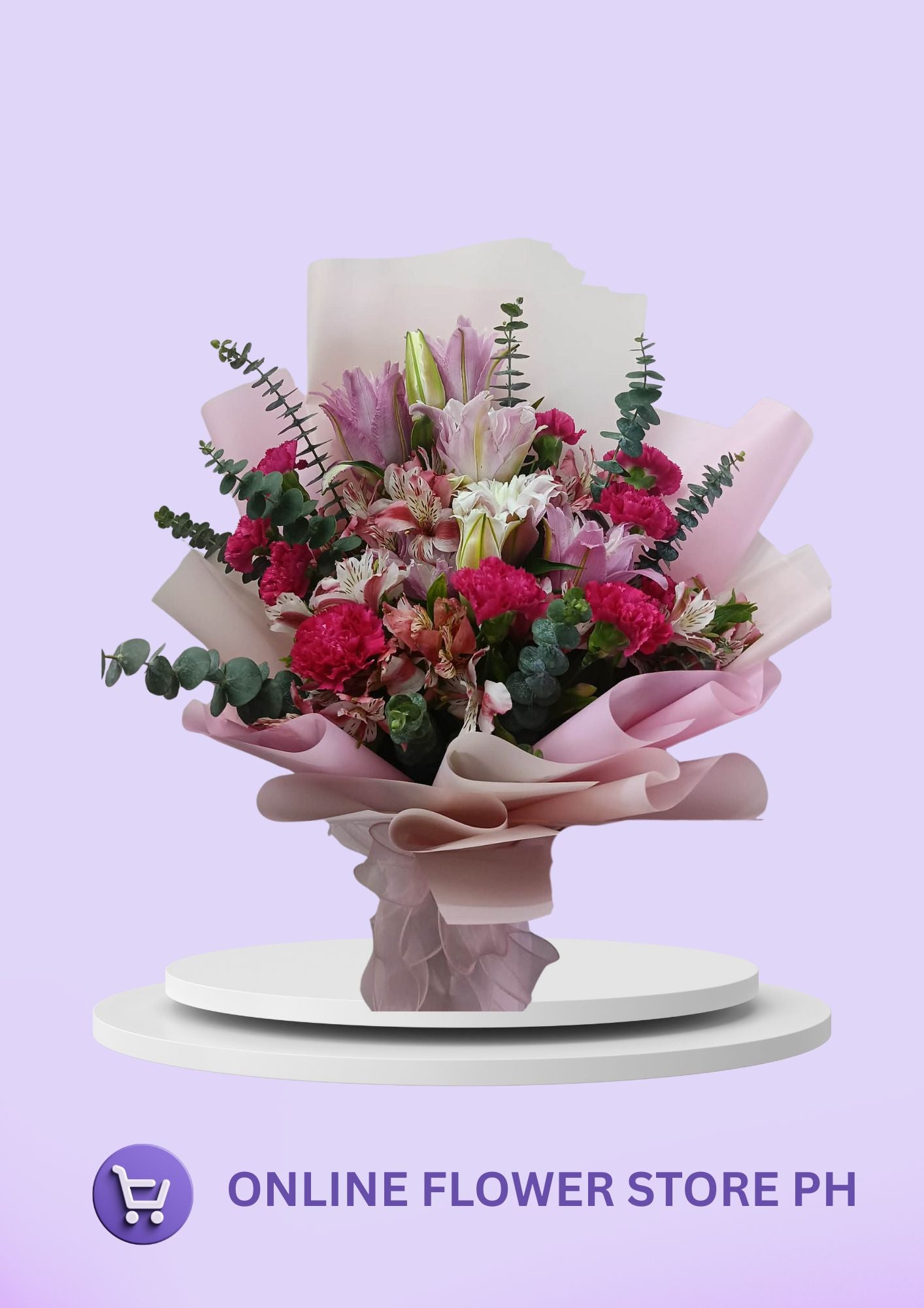 Blossom Harmony – Lily, Carnation & Alstroemeria Bouquet